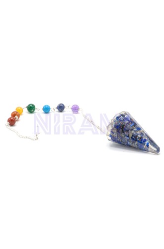 Péndulo de chakra de poder de orgonita - Lapis