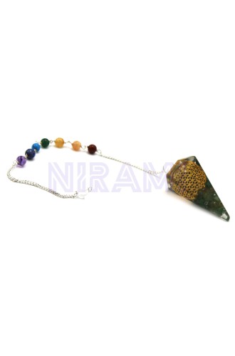 Péndulo del Chakra del Poder de Orgonita - Flor de Jabon para la vida