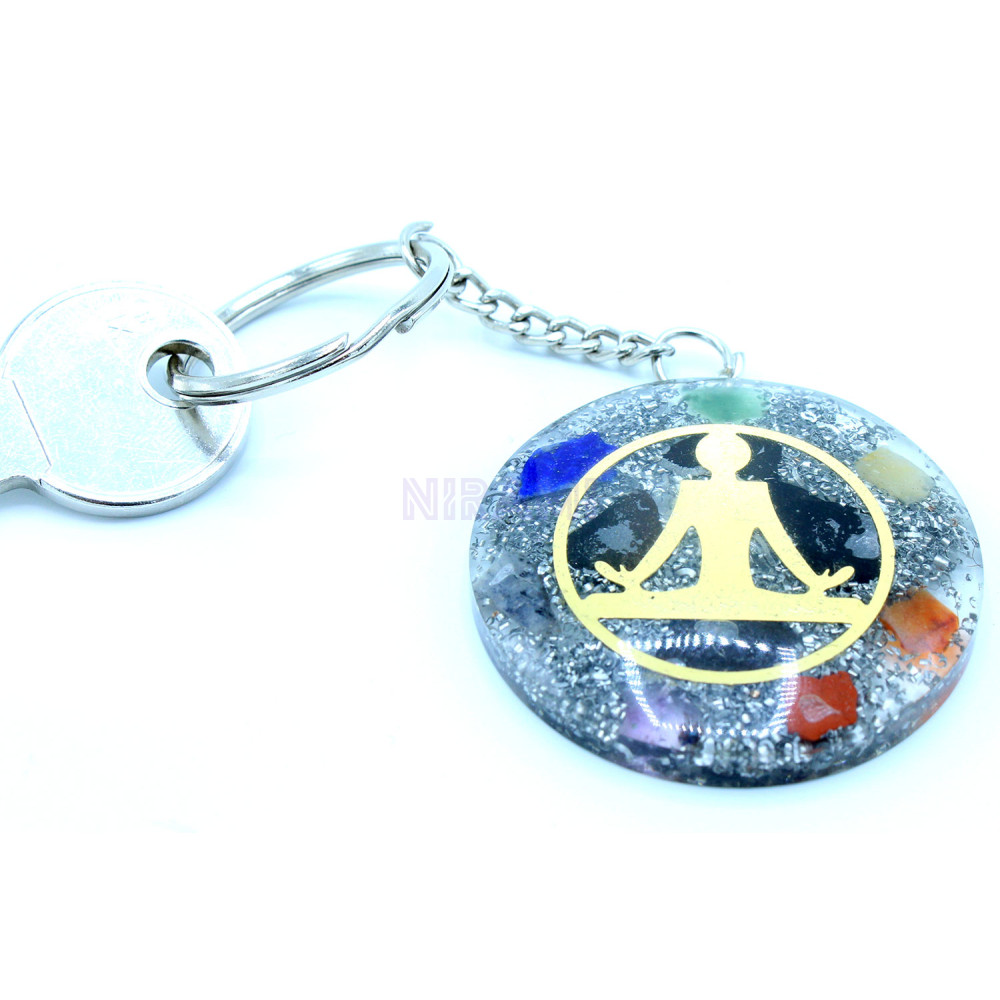 Buddha 7 Chakras Llavero de poder de orgonita