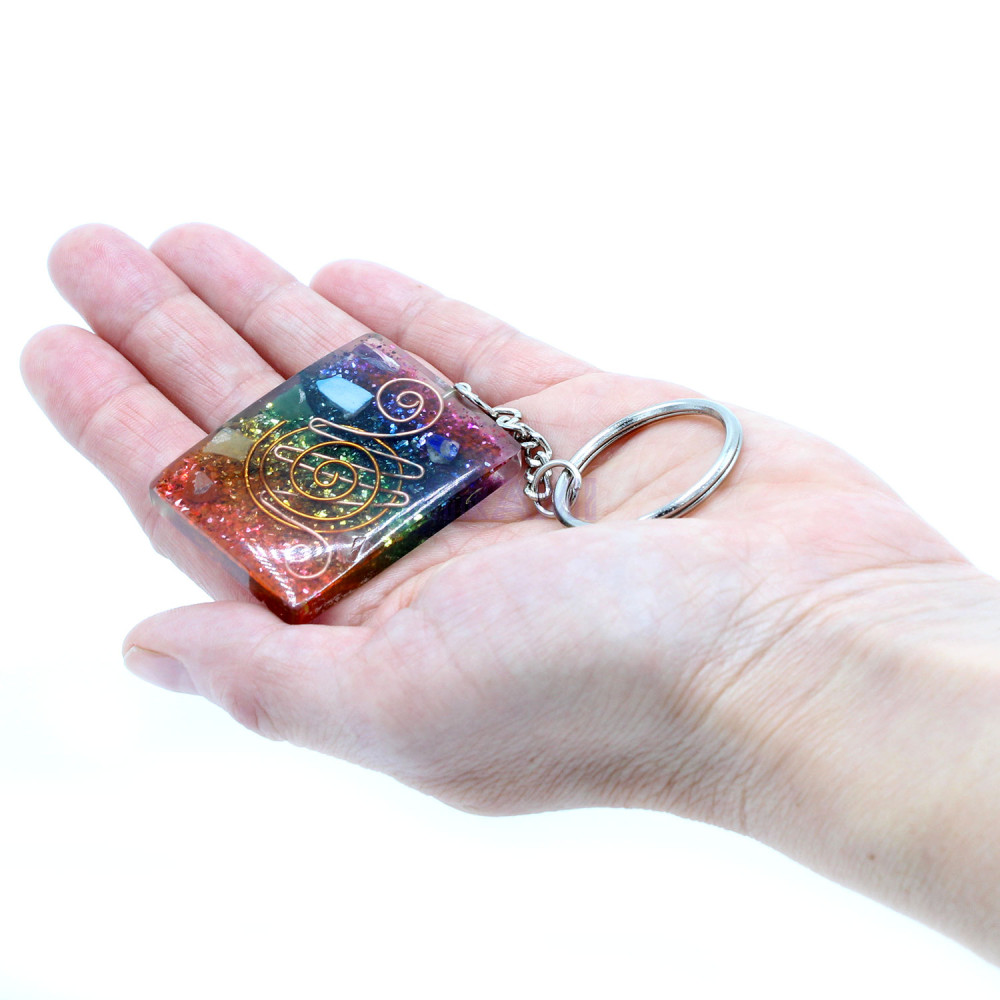Protector Hogar Cobre y Chakra Llavero Orgonite Power
