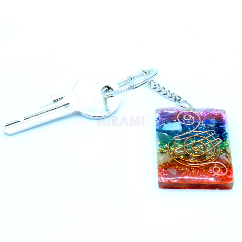 Protector Hogar Cobre y Chakra Llavero Orgonite Power