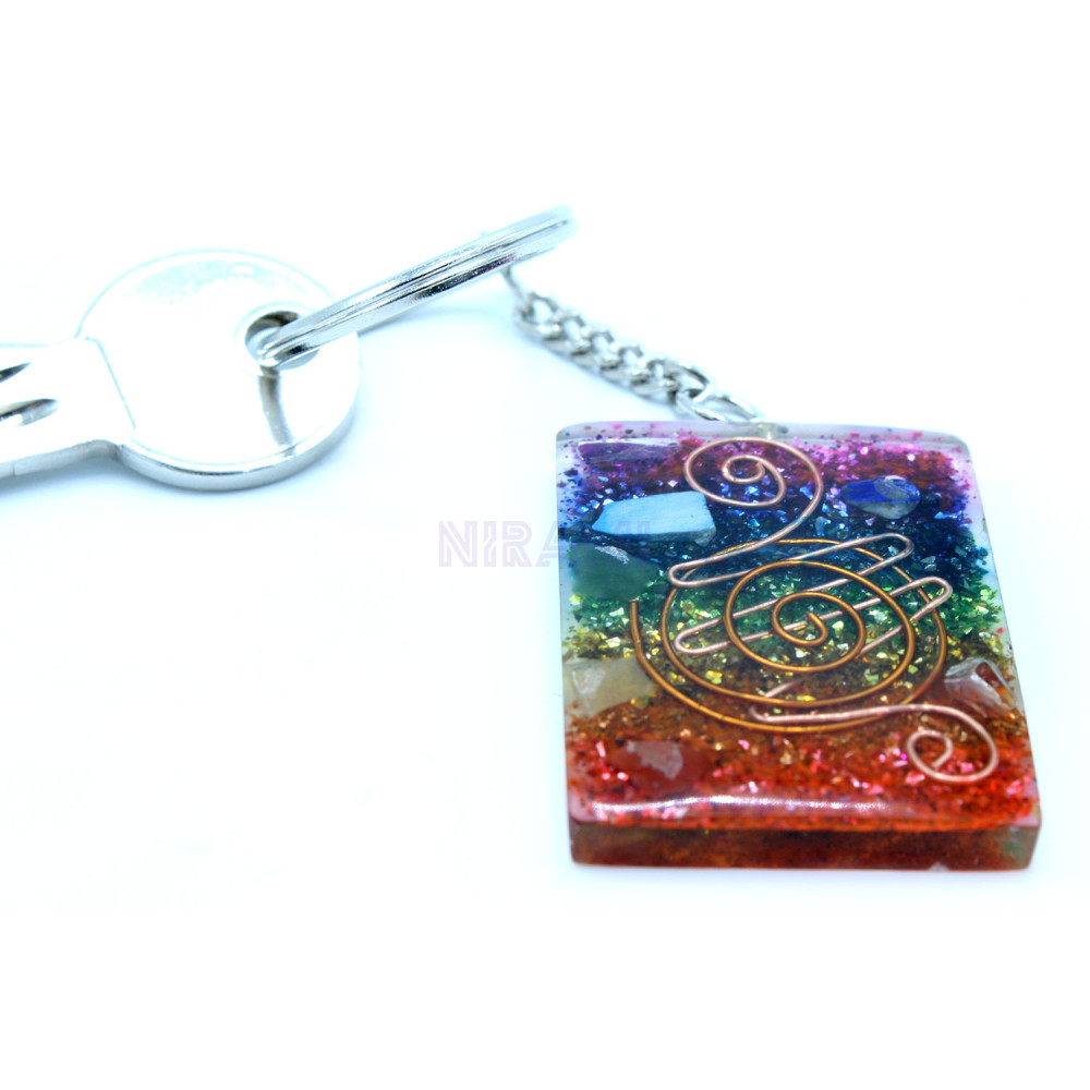Protector Hogar Cobre y Chakra Llavero Orgonite Power