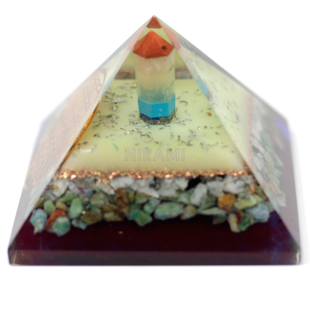 Símbolo de la flor de la vida Lrg Orgonite Pirámide 70cm