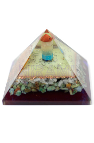 Símbolo de la flor de la vida Lrg Orgonite Pirámide 70cm