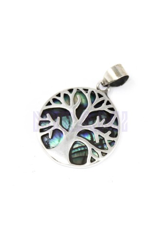 Colgante de Plata Árbol de la Vida 22mm - Abulón