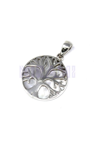 Colgante de Plata Árbol de la Vida 22mm - Madre Perla