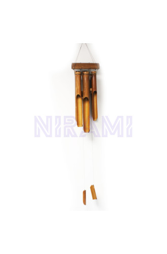 Campanilla de bambú - Acabado natural - 6 tubos medianos