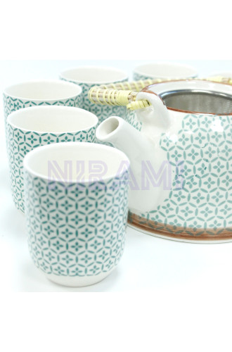 Set de tetera - Mosaico verde