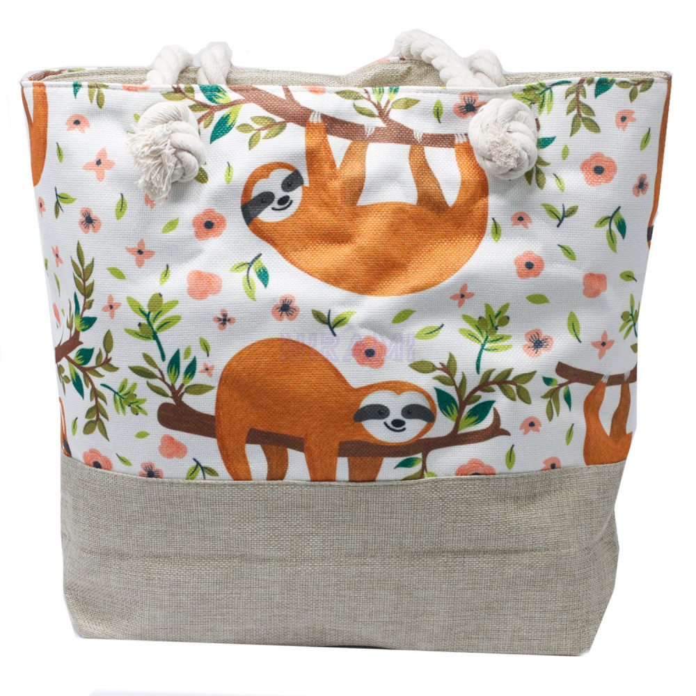 Bolso con asa de cuerda - Perezosos
