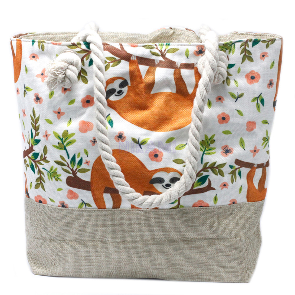 Bolso con asa de cuerda - Perezosos