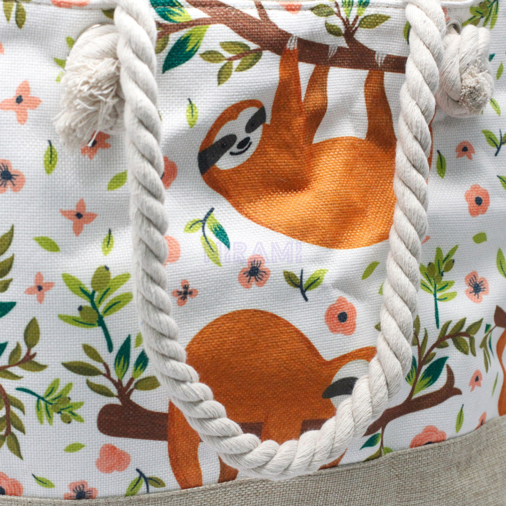 Bolso con asa de cuerda - Perezosos
