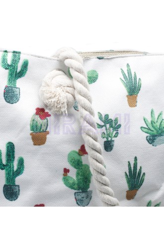 Bolso con asa de cuerda - Mini Cactus
