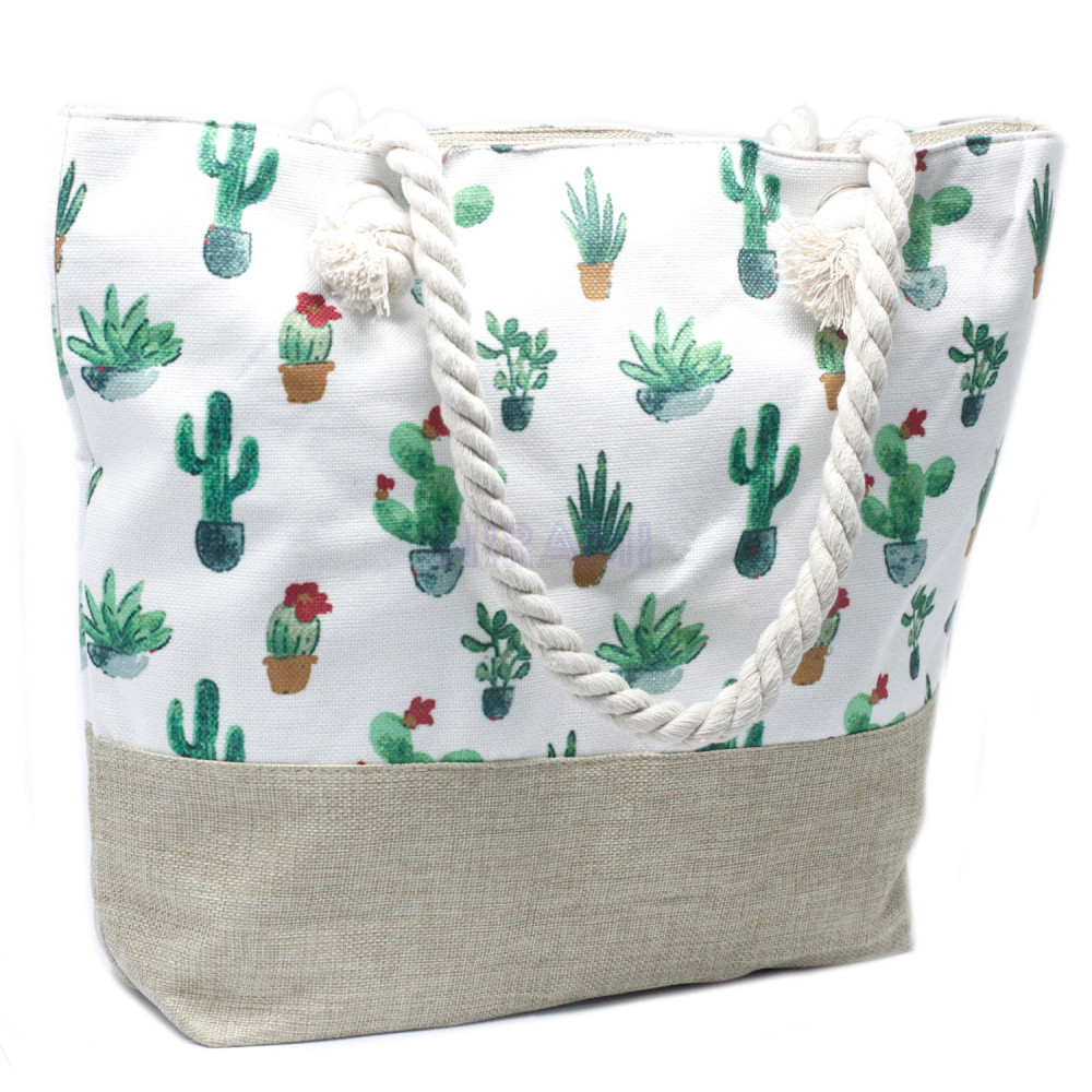 Bolso con asa de cuerda - Mini Cactus