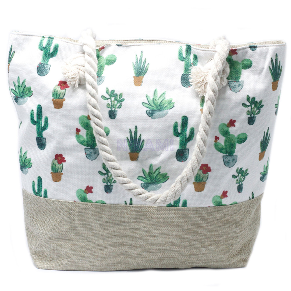 Bolso con asa de cuerda - Mini Cactus