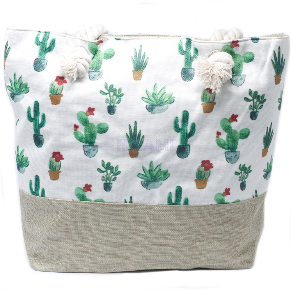 Bolso con asa de cuerda - Mini Cactus