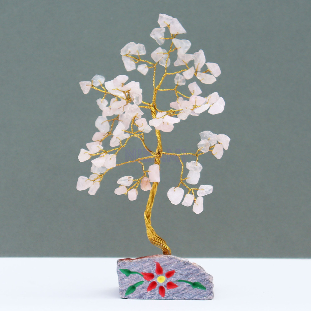Árbol Indio de Gemas - Cuarzo Rosa - 80 Stone