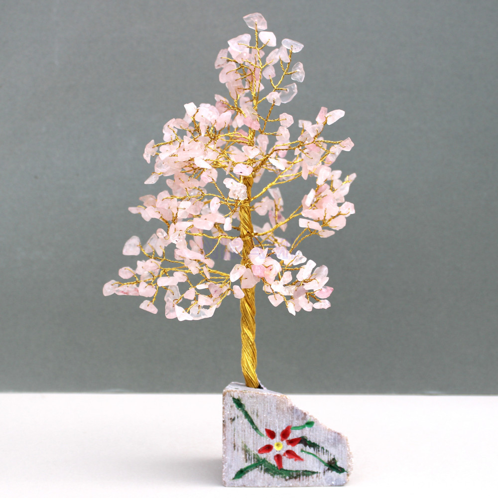 Árbol Indio de Gemas - Cuarzo Rosa - 320 Stone