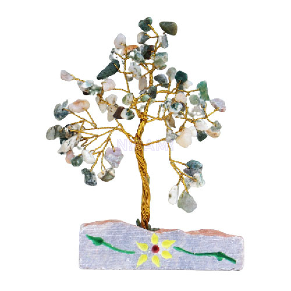 Árbol Indio de Gemas - Agata Verde - 80 Stone