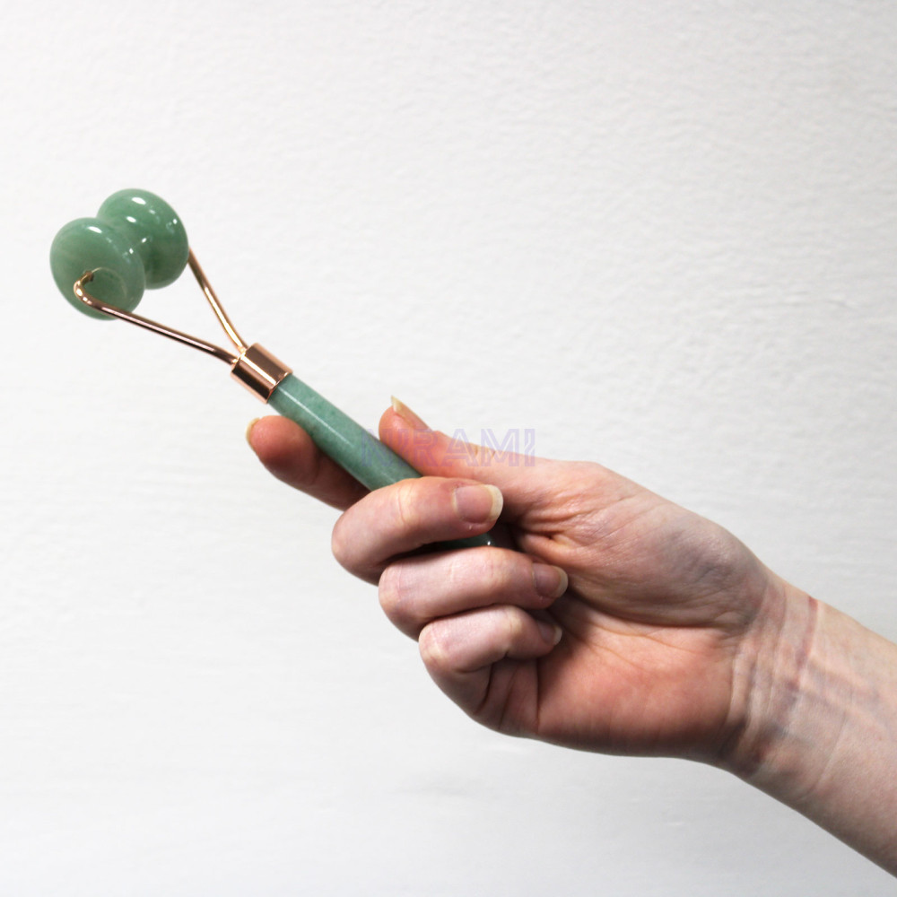 Gua Sha Rodillo Facial de Piedras Preciosas - Jade