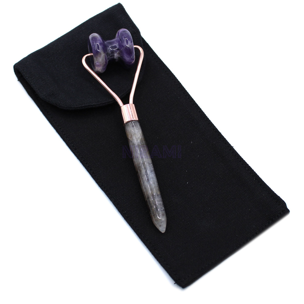 Gua Sha Rodillo Facial de Piedras Preciosas - Amatista