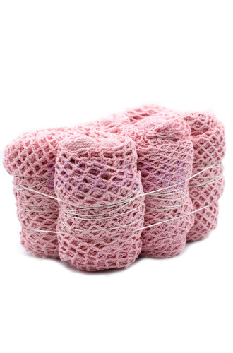 Bolsa de Malla de Algodón Puro - Rosa