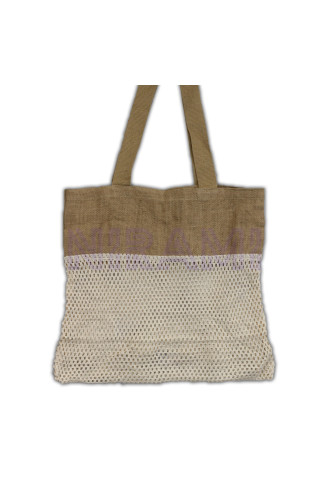 Bolsa de Malla de Yute Suave Puro y Algodón - Natural