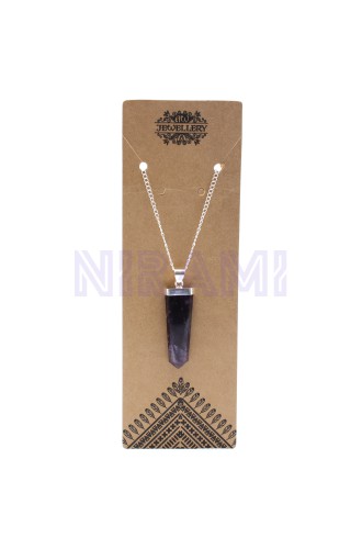 Amatista Colgante plano con piedras preciosas