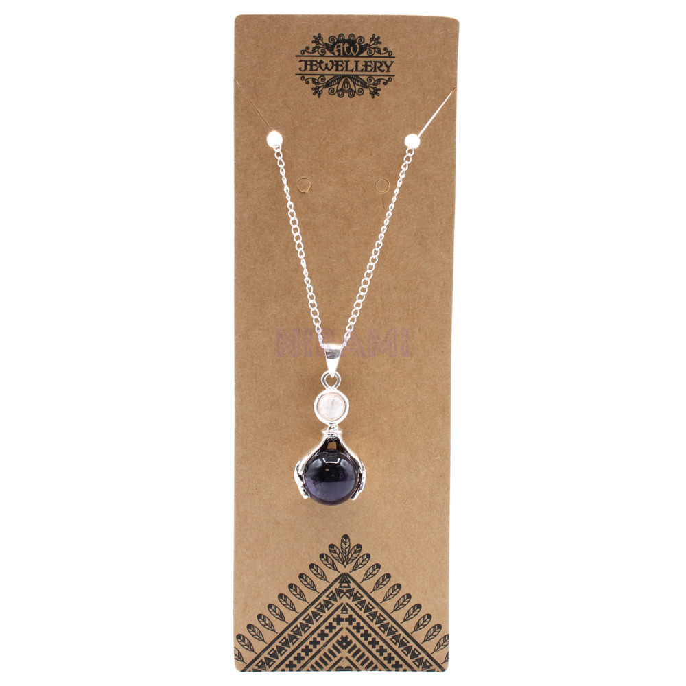 Amatista Colgante de Manos Curativas de Piedras Preciosas