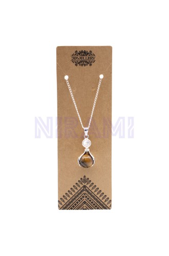 Ojo de Tigre Colgante de Manos Curativas de Piedras Preciosas