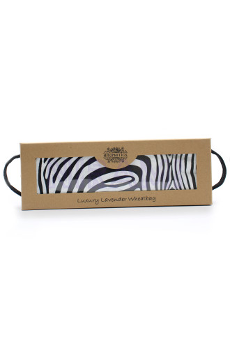 Bolsa de trigo de lavanda de lujo en caja de regalo - Zebra