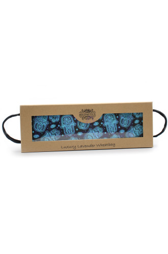Bolsa de trigo de lavanda de lujo en caja de regalo - Hamsa