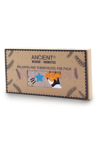 Almohada para los ojos de algodón natural lavanda y juco en caja de r…