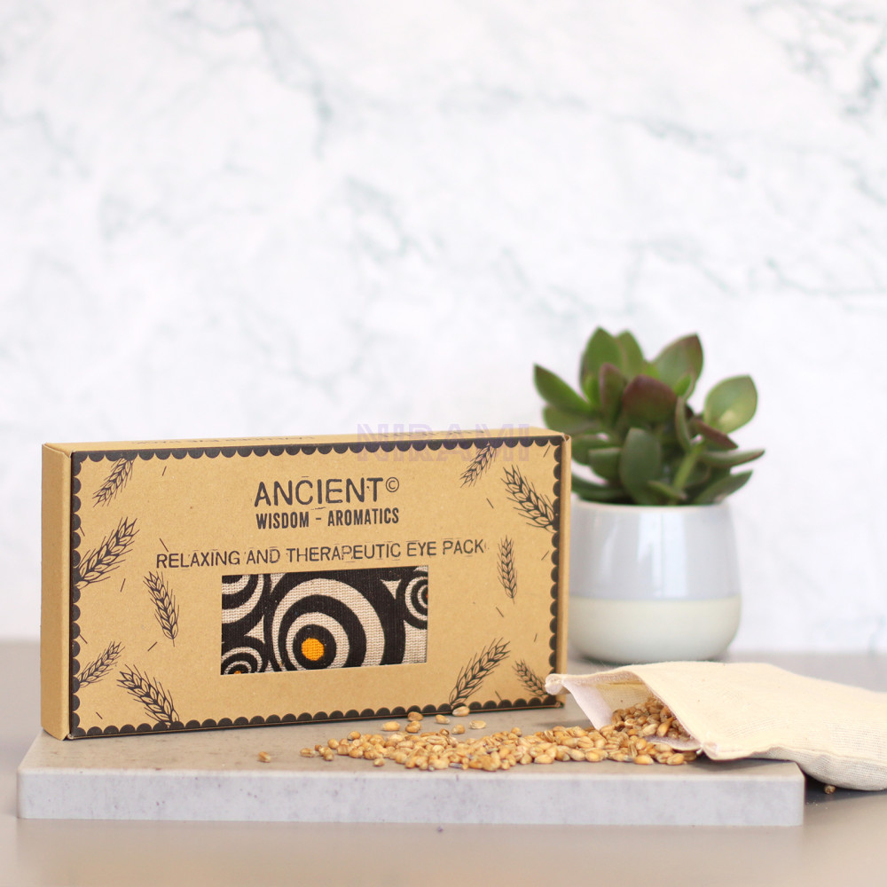 Almohada para los ojos de algodón natural lavanda y juco en caja de regalo - Ilusión