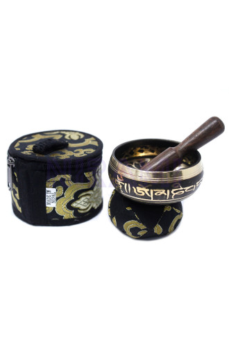 Mini Cuenco Tibetano Set de Regalo - Negro