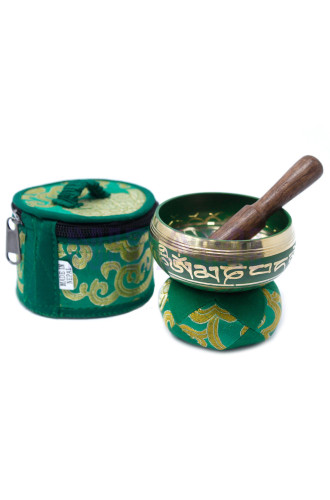 Mini Cuenco tibetano Set de Regalo - Verde