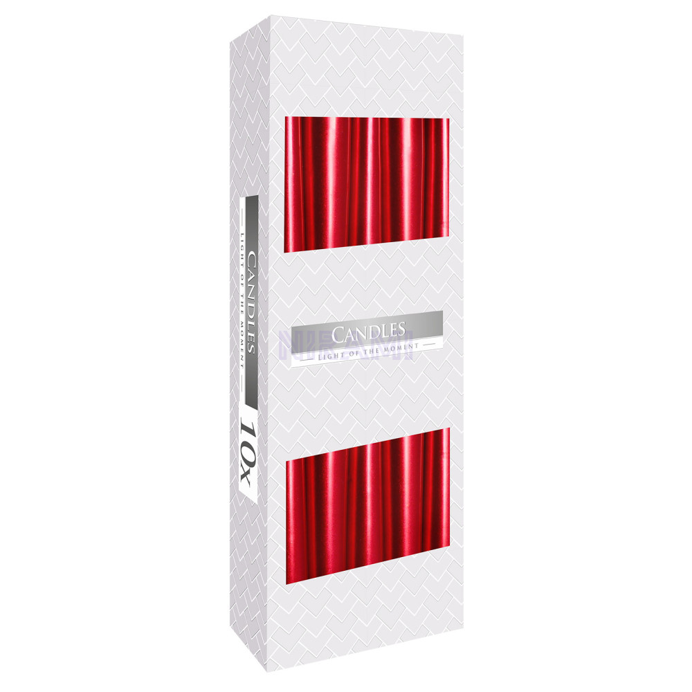 Rojo Metálico - Velas Cónicas 