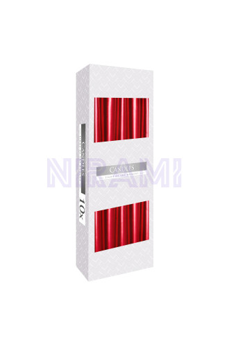 Rojo Metálico - Velas Cónicas 
