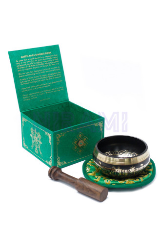 Cuenco tibetano set - Tara Verde 10cm (min 400gm)