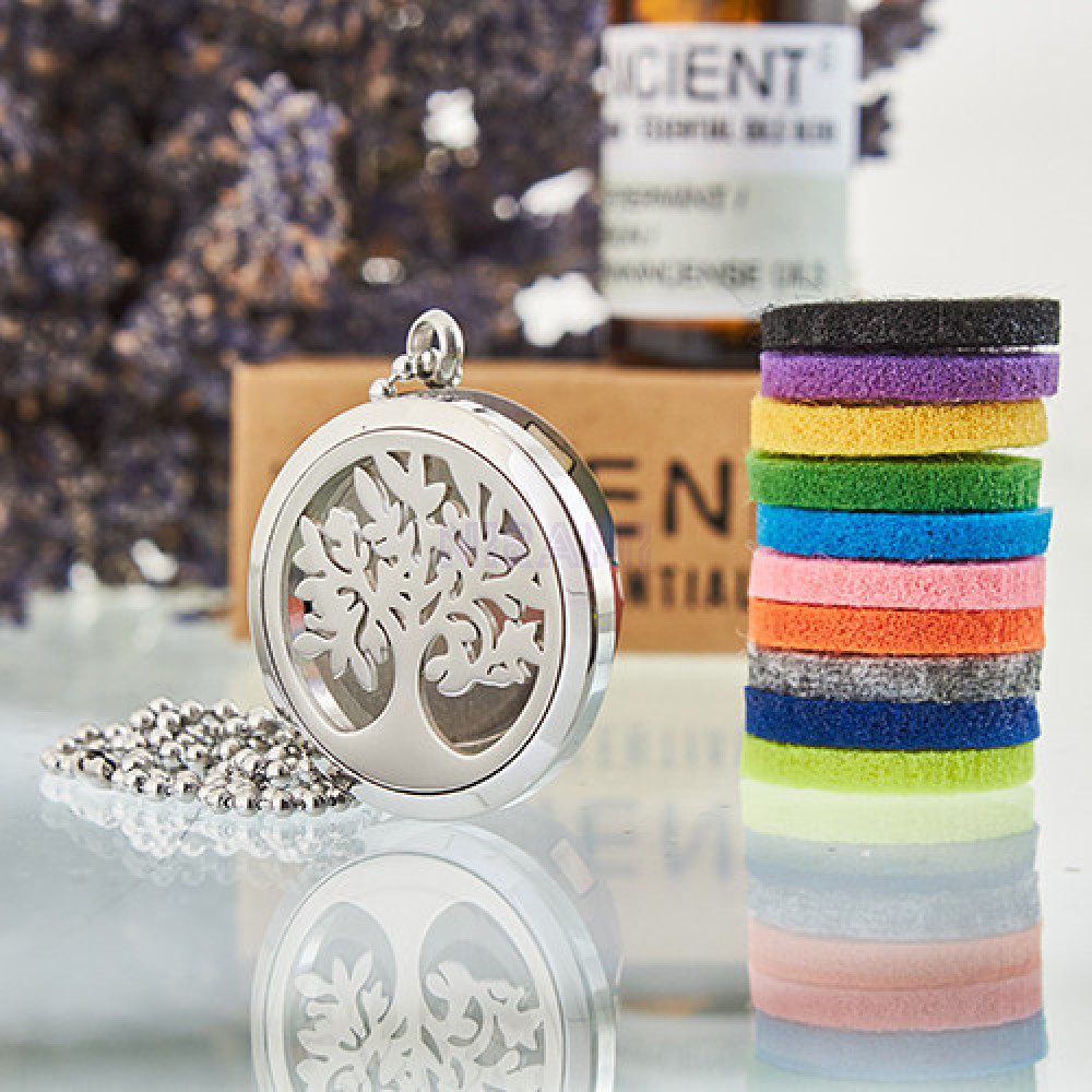 Aromatherapy diffuser necklace 30mm - Tree of life