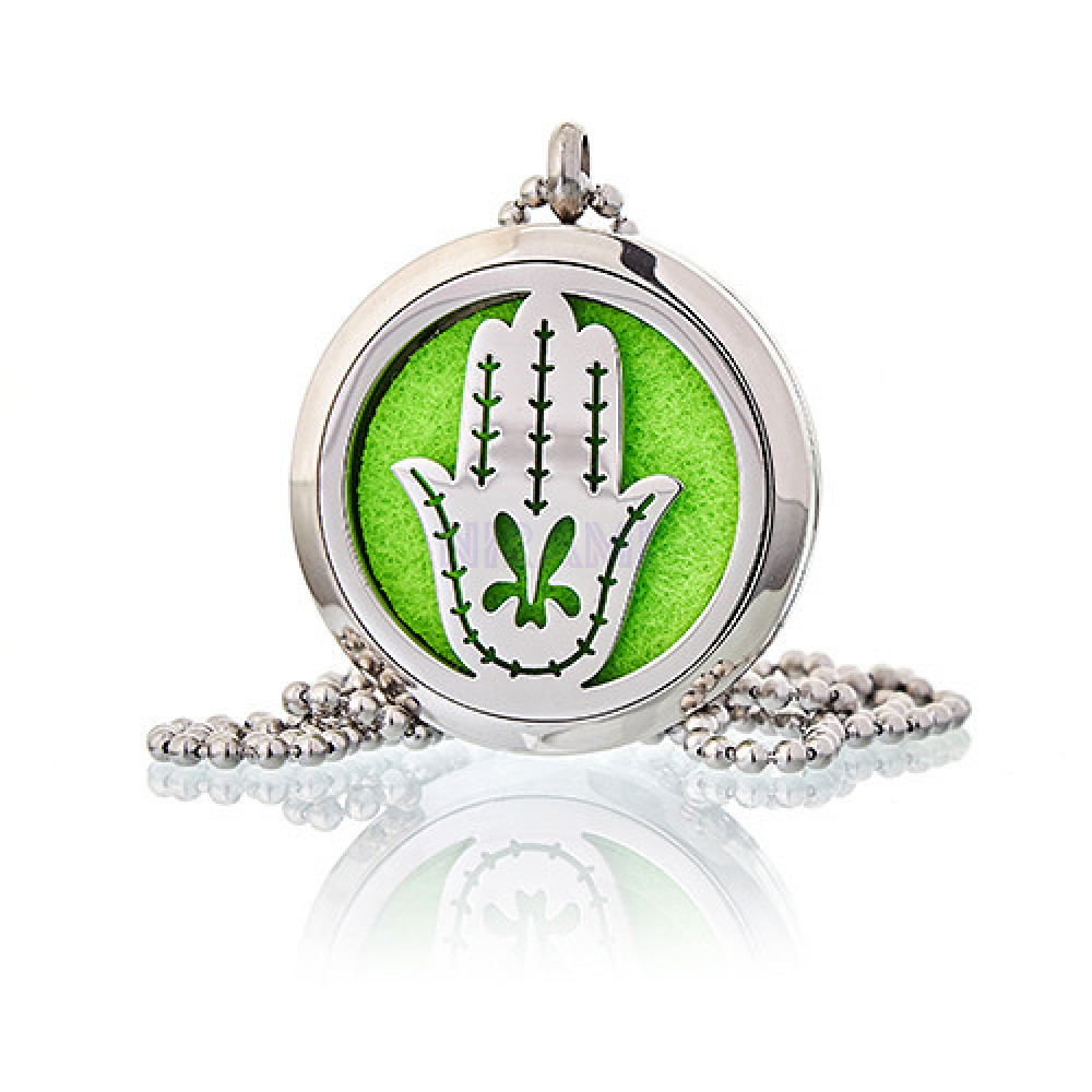 Collar difusor de aromaterapia 30mm - Mano de Fatima