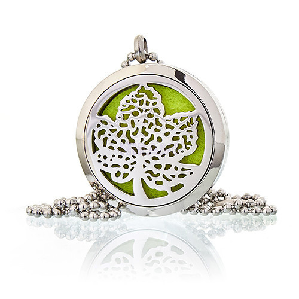 Aromatherapy Diffuser Necklace 30mm - Leaf