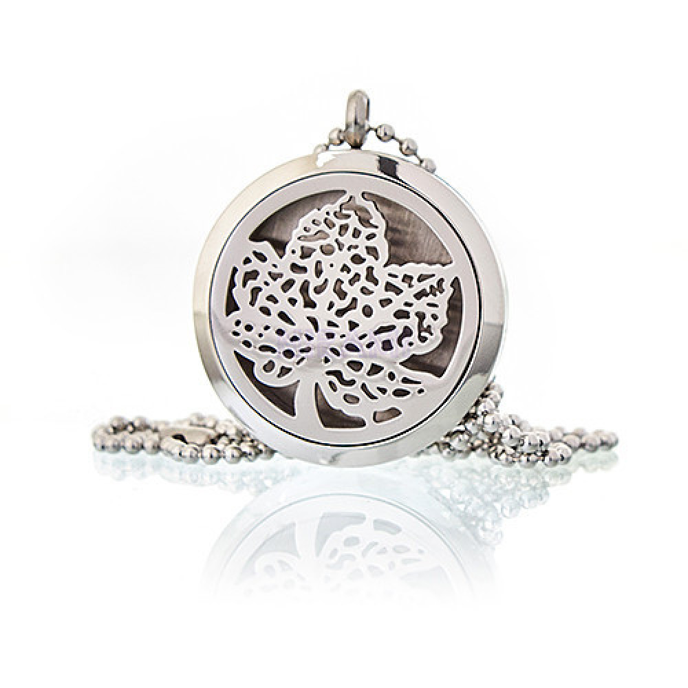 Aromatherapy Diffuser Necklace 30mm - Leaf