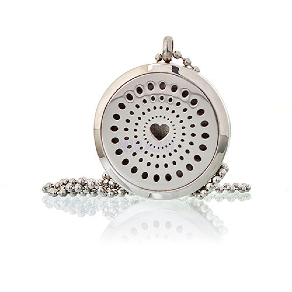 Aromatherapy Diffuser Necklace 30mm - Diamond Heart