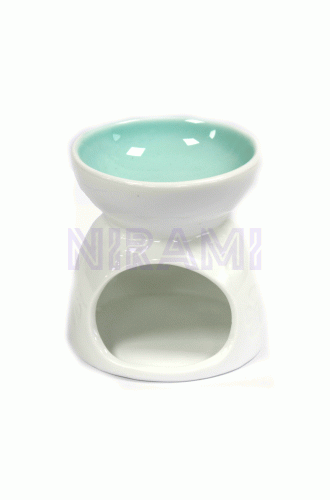 Quemador aceite clásico - Floral y Azul