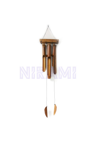 Campanilla de bambú - Acabado natural - 6 tubos grandes
