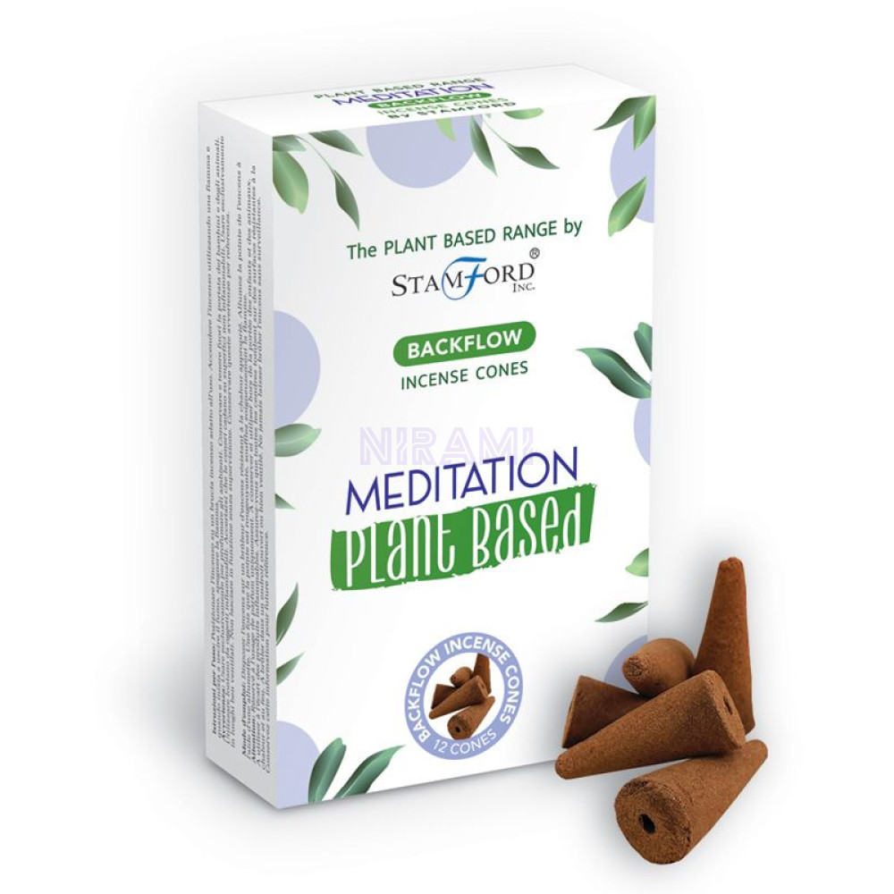 Meditación - Conos de Incienso Premium de Reflujo a Base de Plantas 