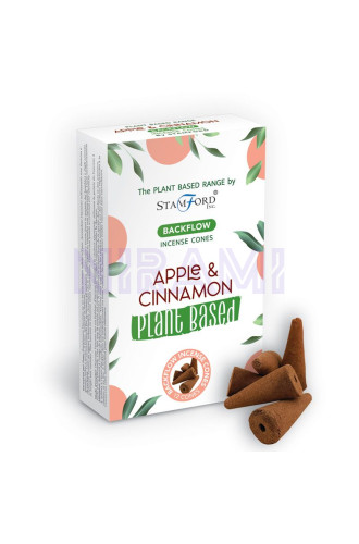 Manzana y Canela - Conos de Incienso Premium de Reflujo a Base de Plan…
