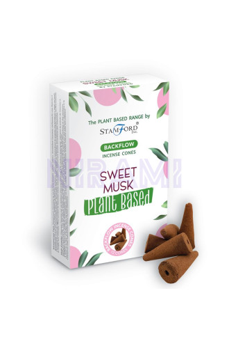 Almizcle Dulce - Conos de Incienso Premium de Reflujo a Base de Planta…