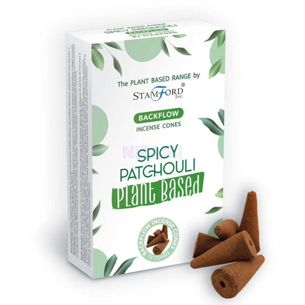 Pachuli Picante - Conos de Incienso Premium de Reflujo a Base de Plantas 