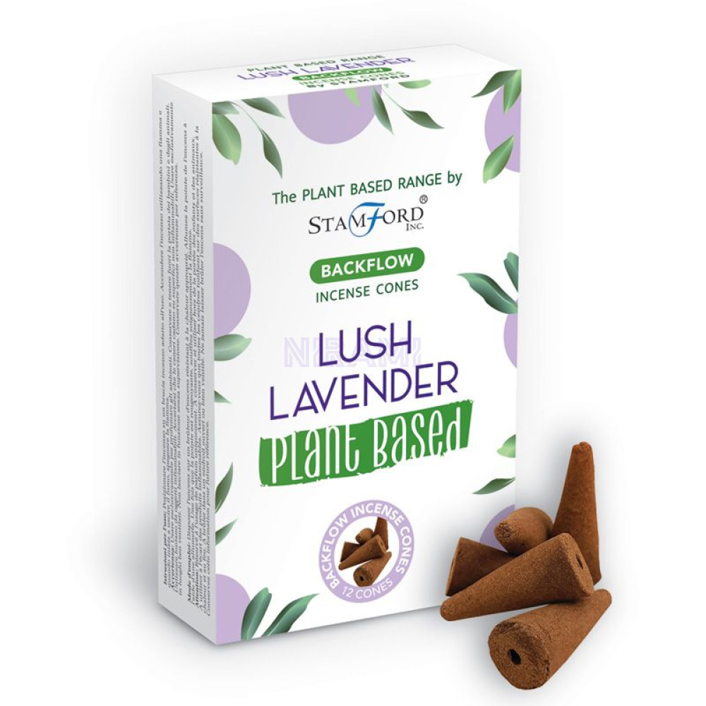 Lavanda Exuberante - Conos de Incienso Premium de Reflujo a Base de Plantas 